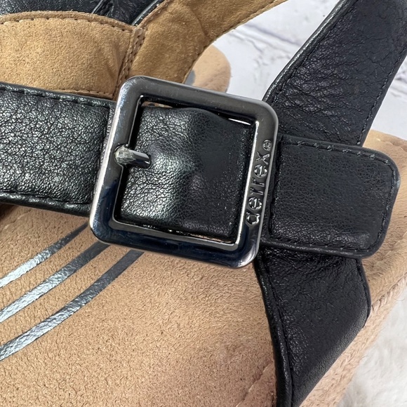 Like New |•AETREX•| Sydney Black Leather Sandals Size 10.5-11 EU 42 UK 8.5-9 - Picture 10 of 14